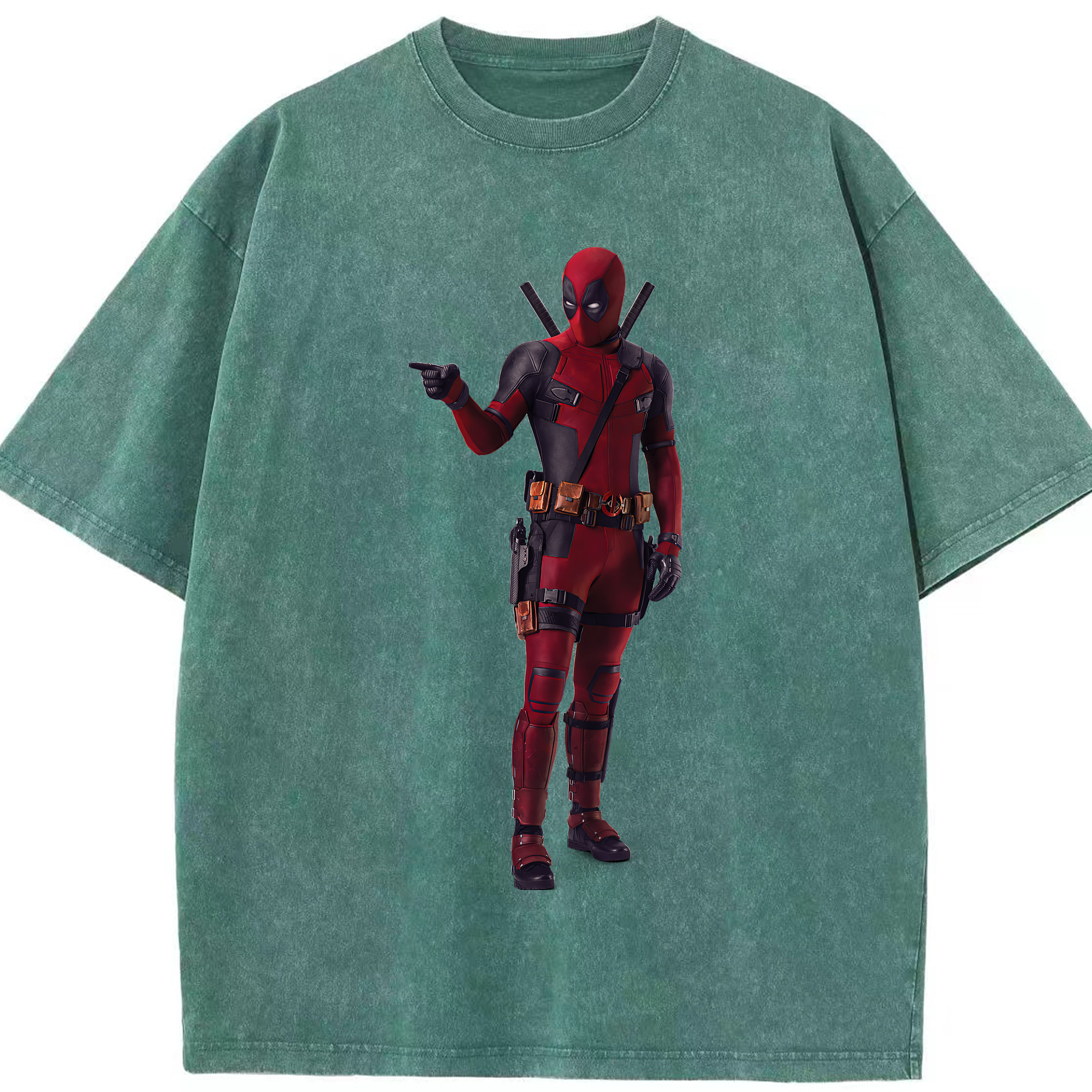（画像用） Deadpool デッドプール 綿100% ヴィンテージ風 半袖Tシャツ（フロントプリント）